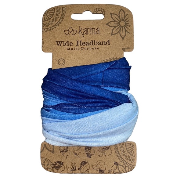 NEW karma blue ombre wide boho headband/bandeau - Picture 1 of 5